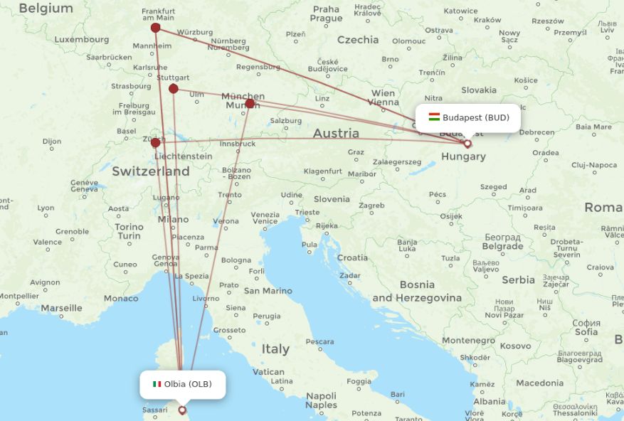 Voli da Olbia a Budapest per turisti dentali provenienti dalla Sardegna
